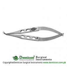 Troutman-Katzin Corneal Transplant Scissor Left - Strongly Curved - Small Blades - With Lock Stainless Steel, 10.5 cm - 4"
